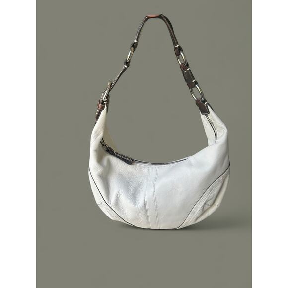 Coach Soho Dylan Small/Med 10576 Parchment White Leather Hobo Shoulder Bag - Picture 3 of 14